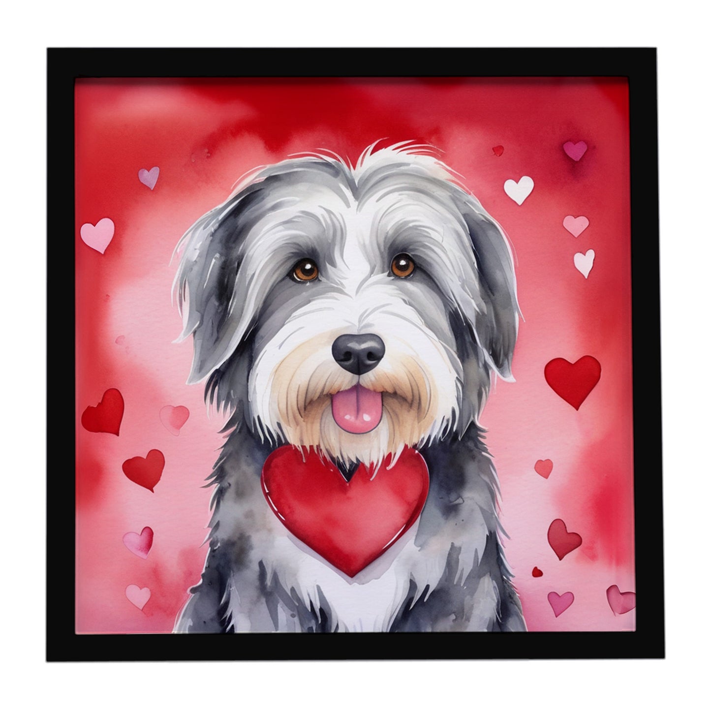 Buy this Bearded Collie My Valentine Framed Metal Print