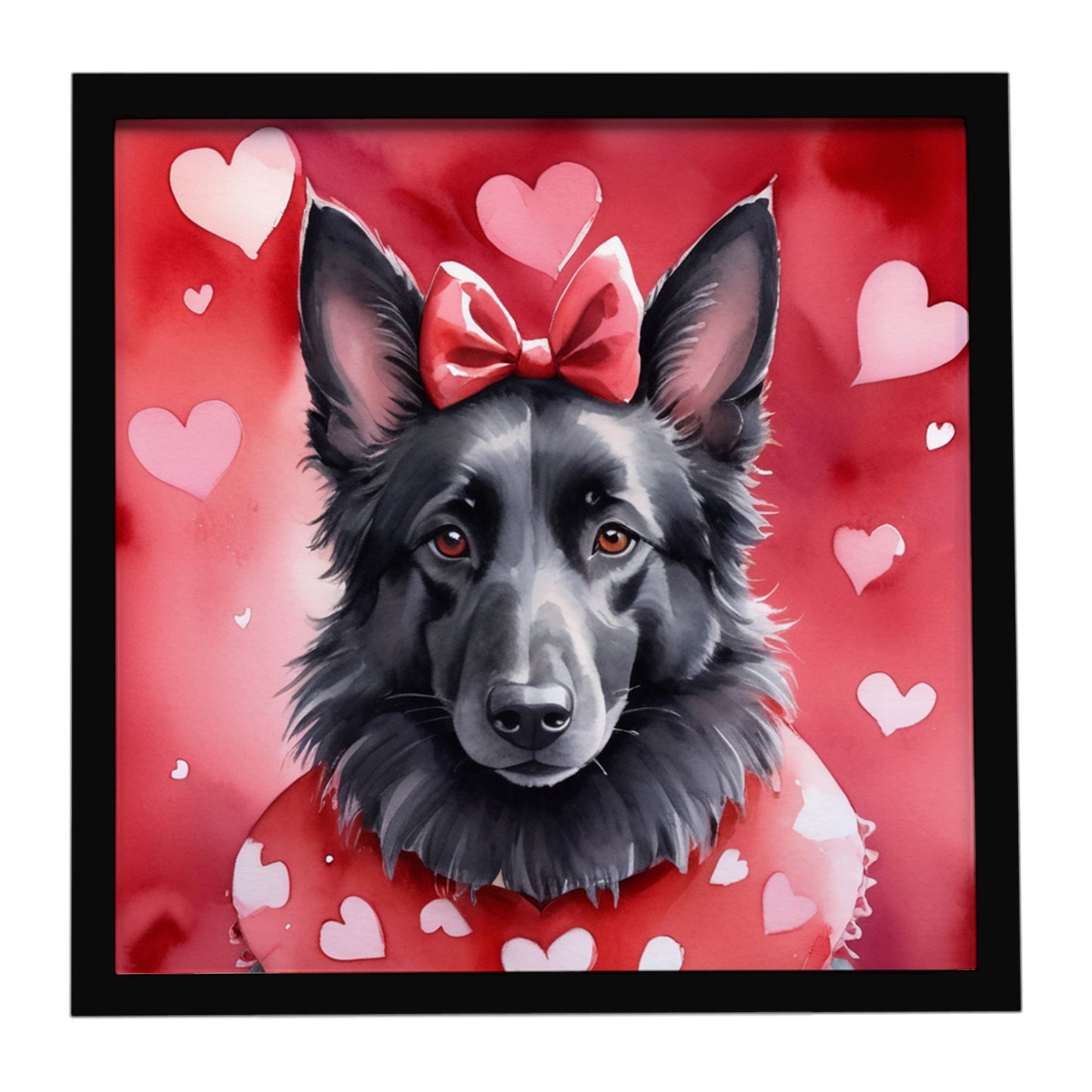 Buy this Belgian Sheepdog My Valentine Framed Metal Print