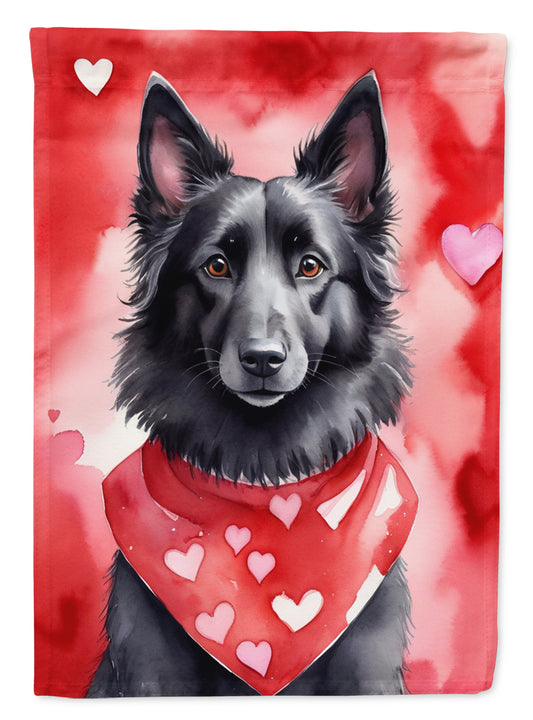 Buy this Belgian Sheepdog My Valentine House Flag