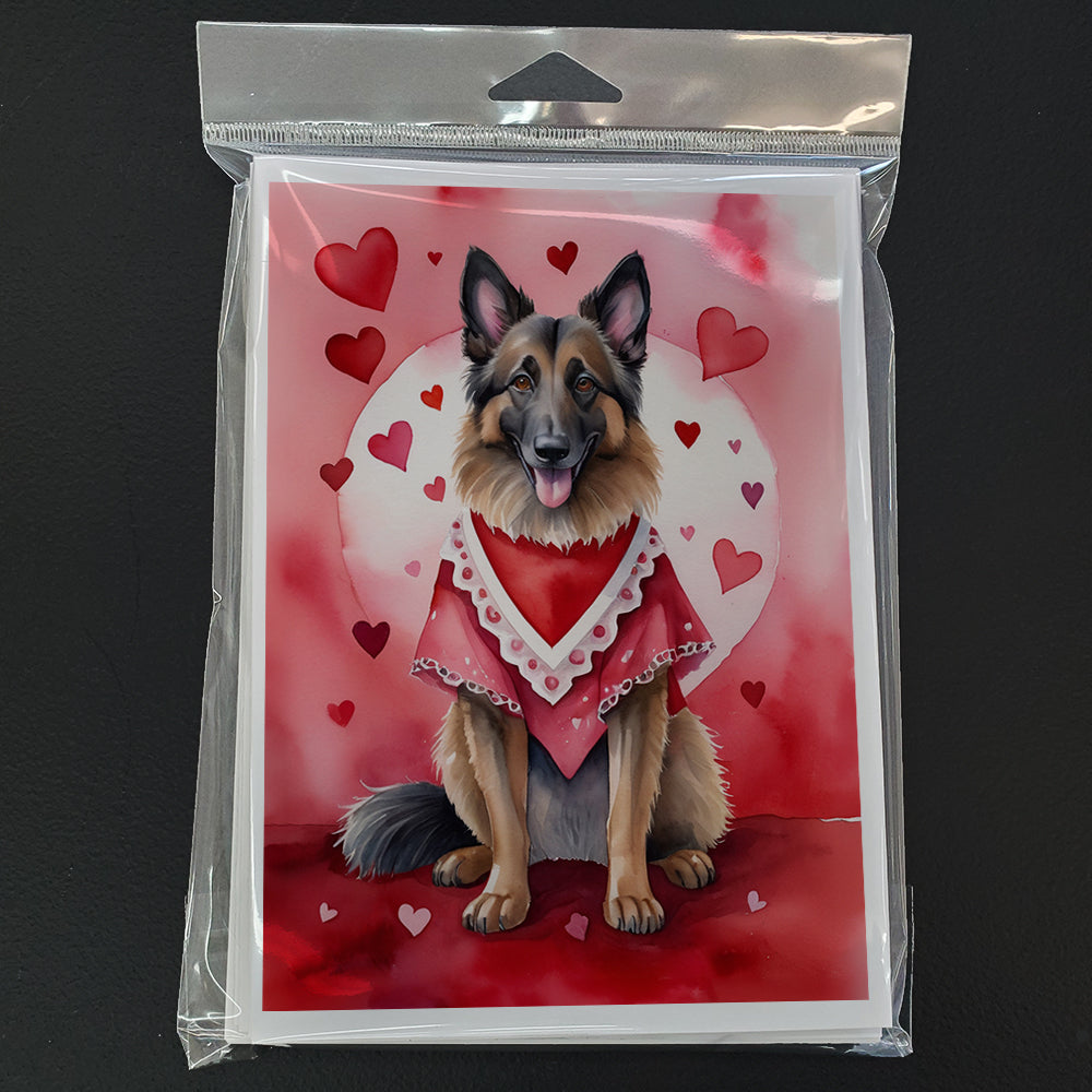 Belgian Tervuren My Valentine Greeting Cards Pack of 8