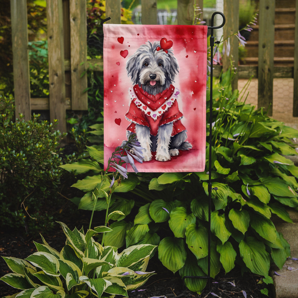 Bergamasco Sheepdog My Valentine Garden Flag