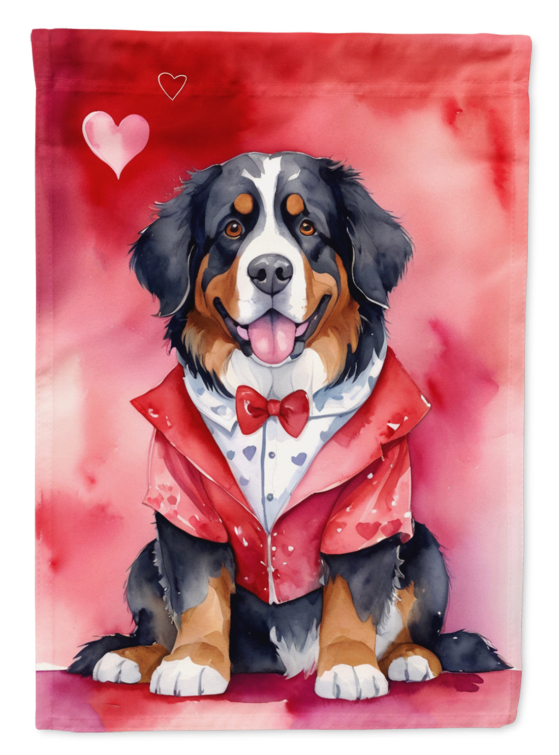 Buy this Bernese Mountain Dog My Valentine House Flag