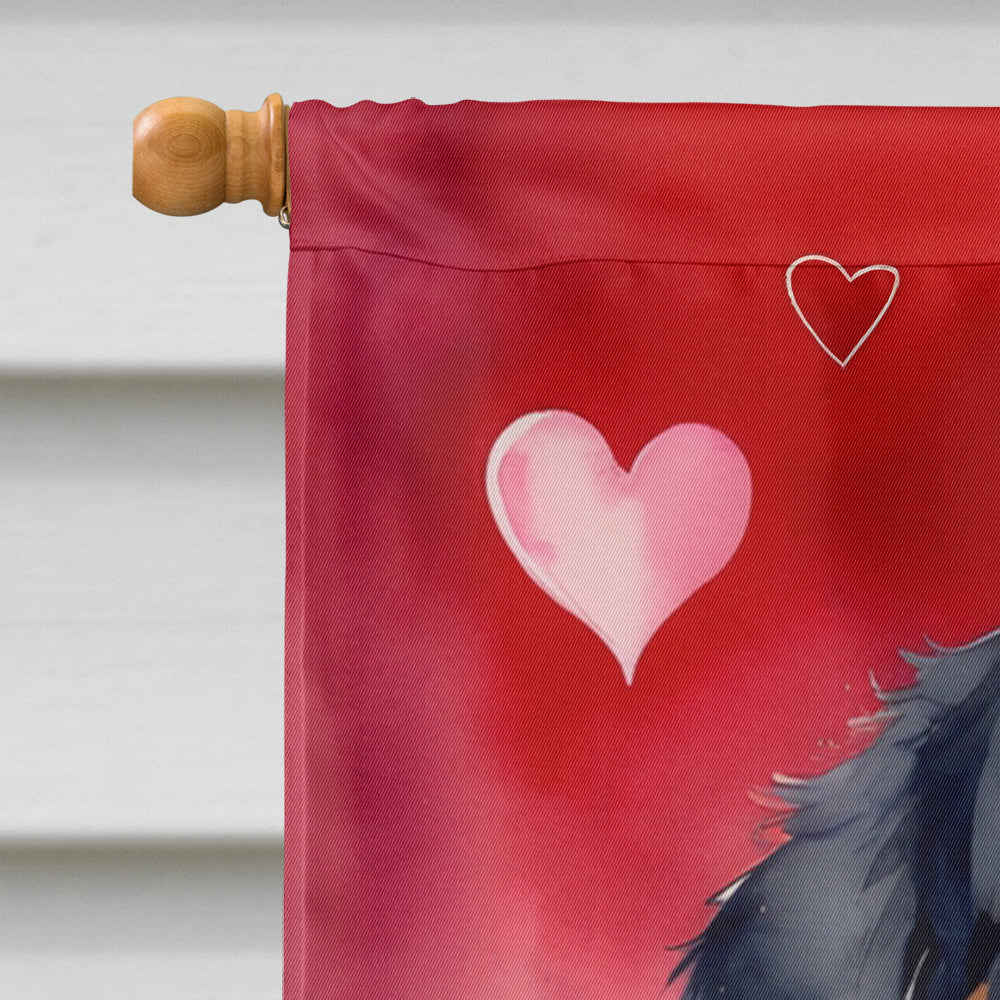 Bernese Mountain Dog My Valentine House Flag