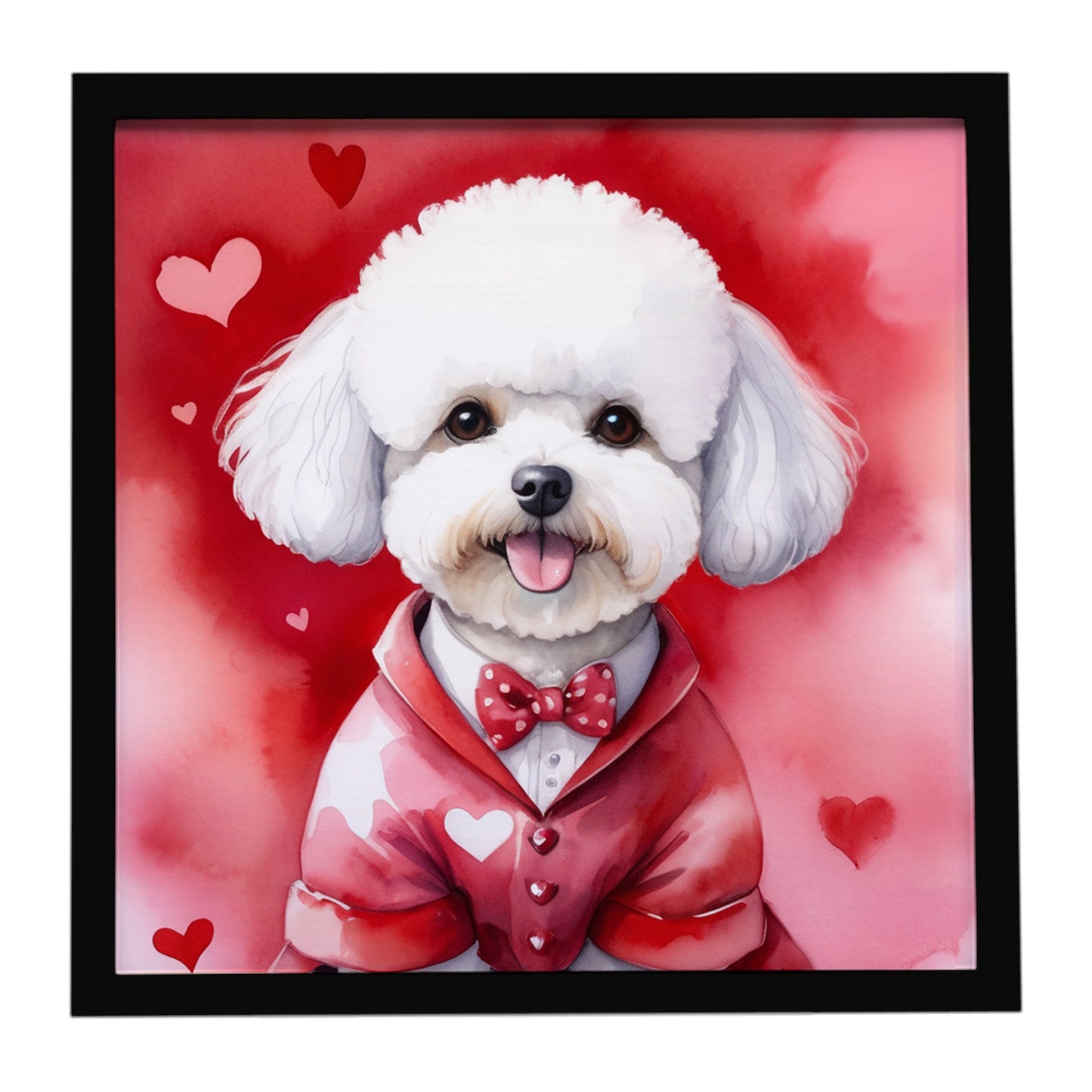 Buy this Bichon Frise My Valentine Framed Metal Print