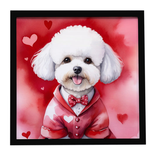Buy this Bichon Frise My Valentine Framed Metal Print