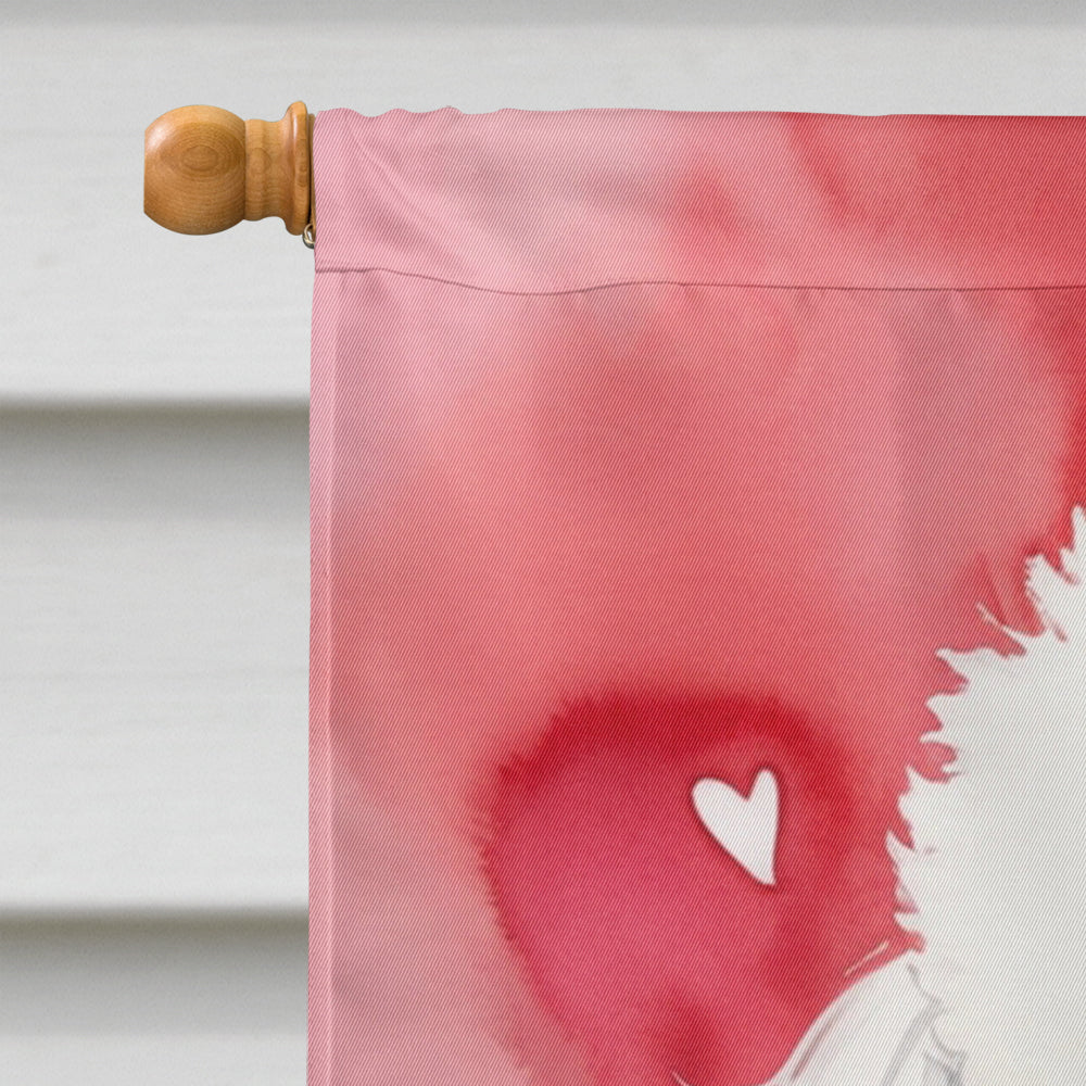 Bichon Frise My Valentine House Flag