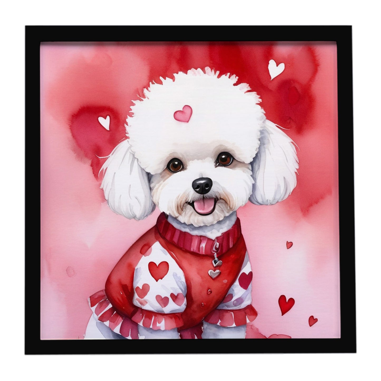 Buy this Bichon Frise My Valentine Framed Metal Print