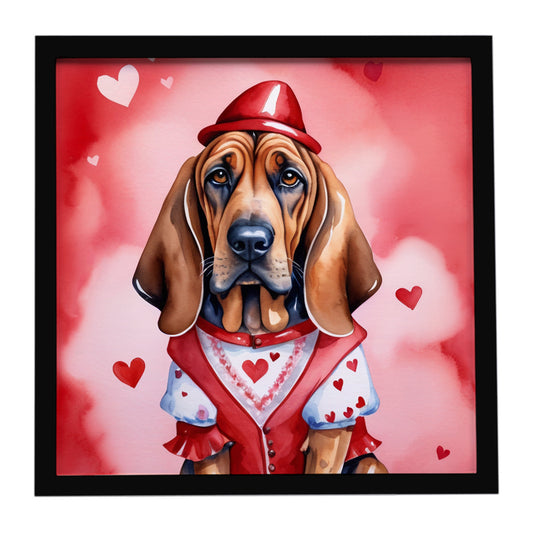 Buy this Bloodhound My Valentine Framed Metal Print