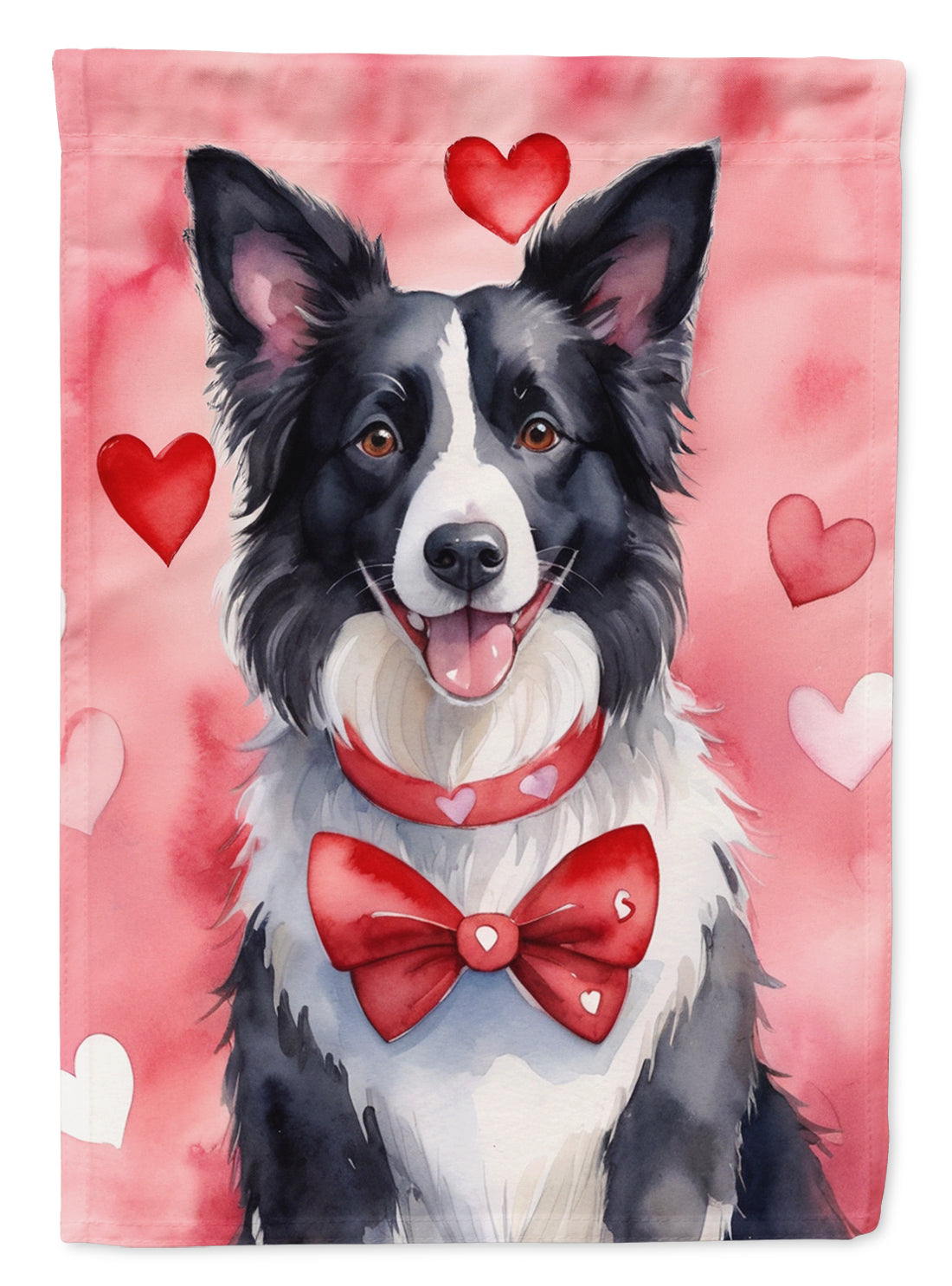 Buy this Border Collie My Valentine House Flag