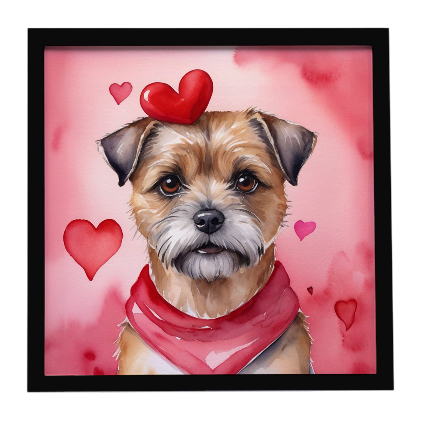 Buy this Border Terrier My Valentine Framed Metal Print