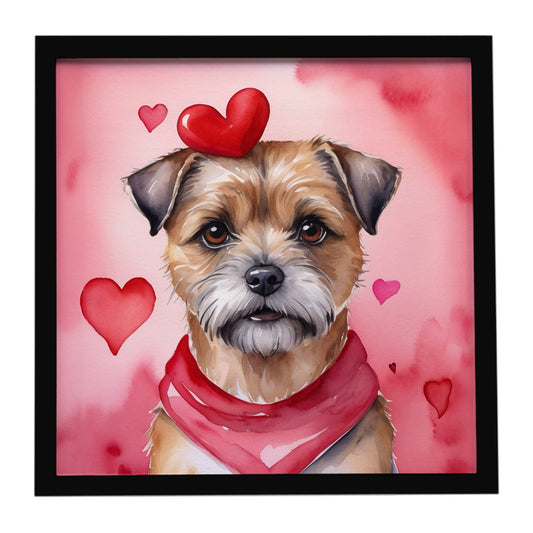 Buy this Border Terrier My Valentine Framed Metal Print