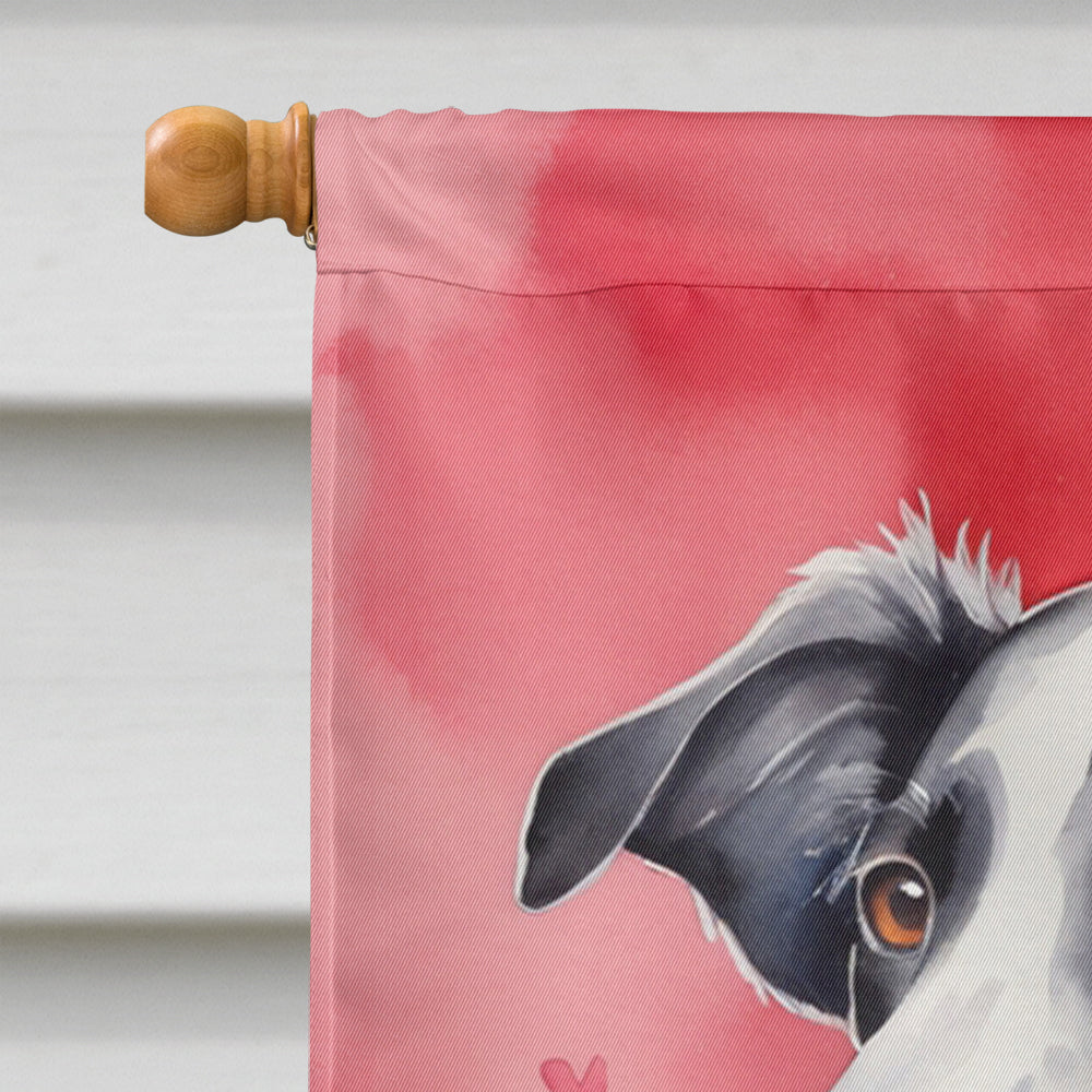 Borzoi My Valentine House Flag