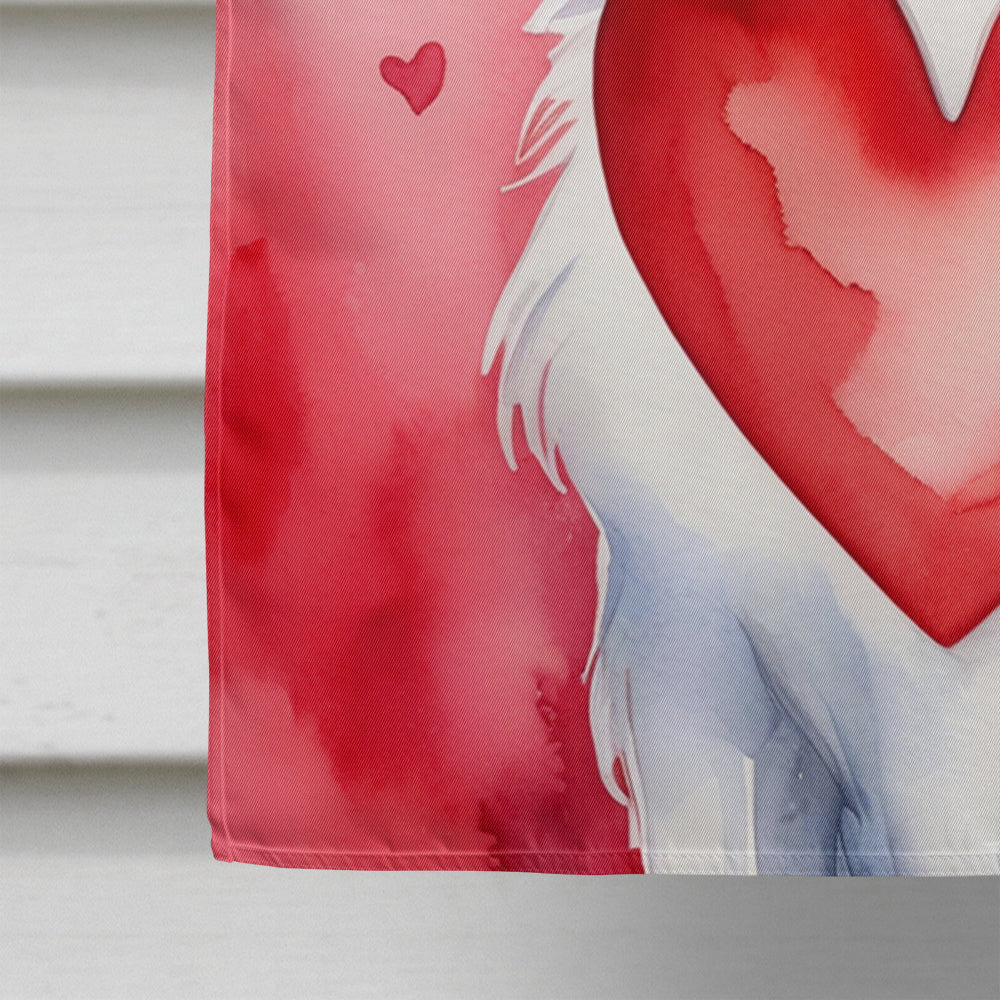 Borzoi My Valentine House Flag