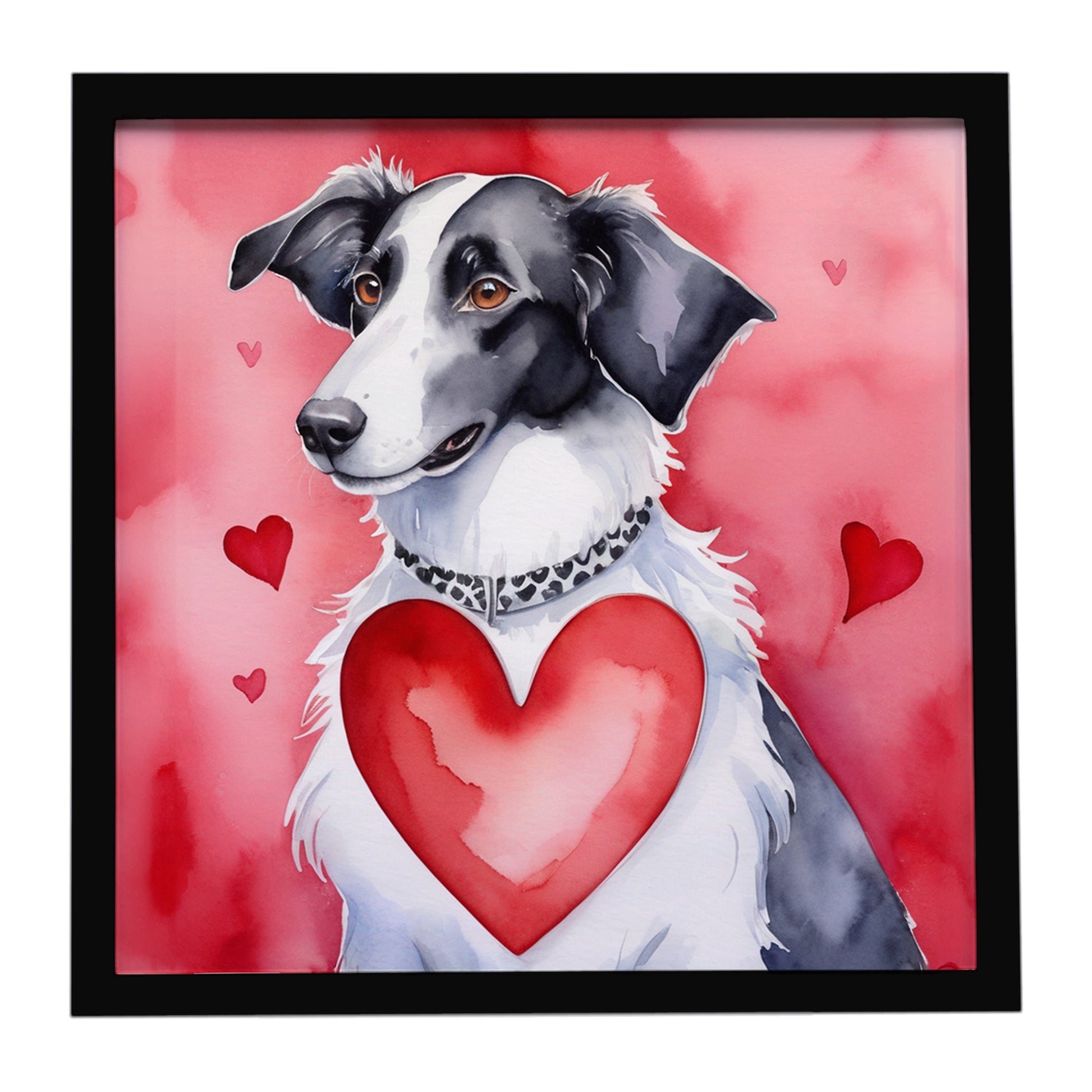 Buy this Borzoi My Valentine Framed Metal Print