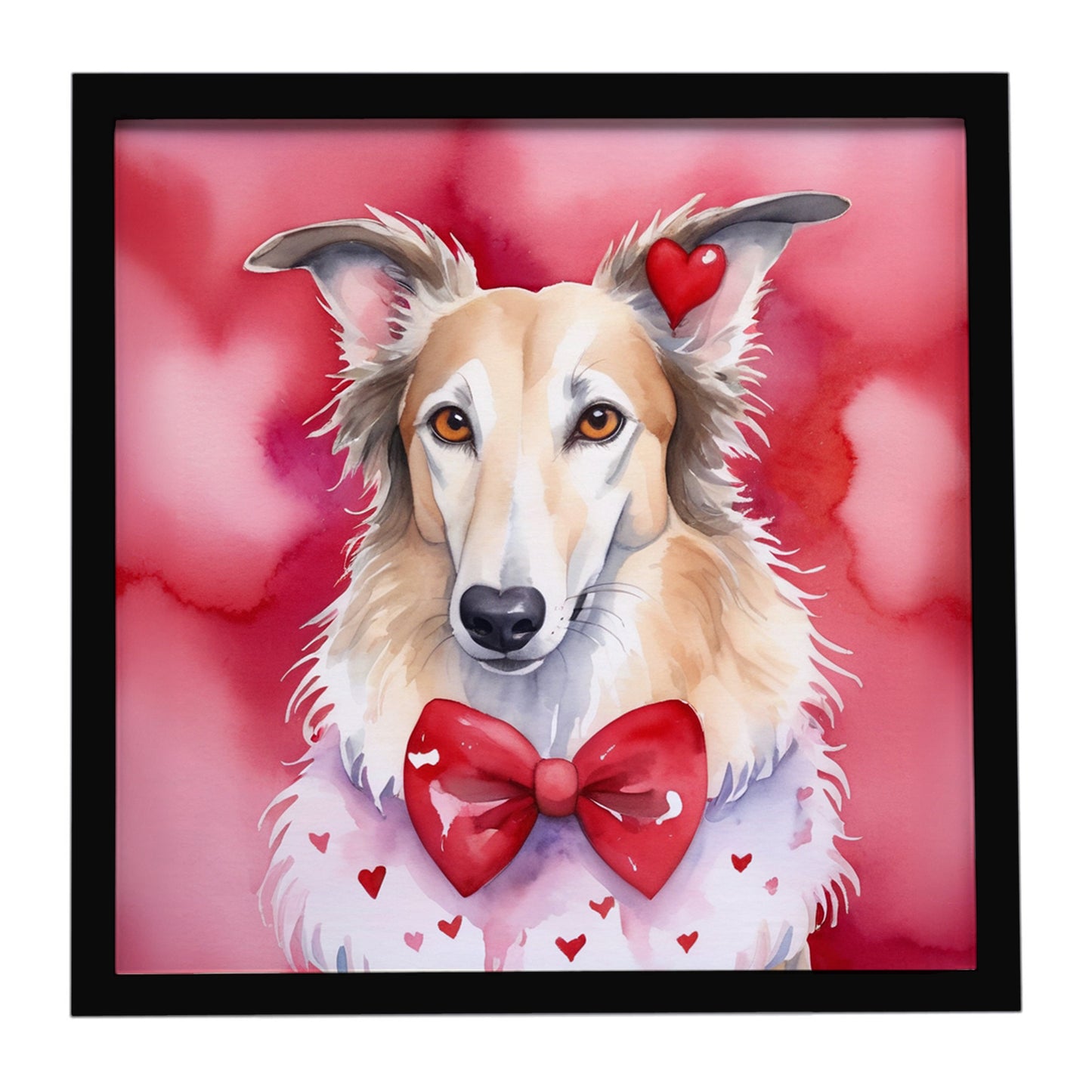 Buy this Borzoi My Valentine Framed Metal Print