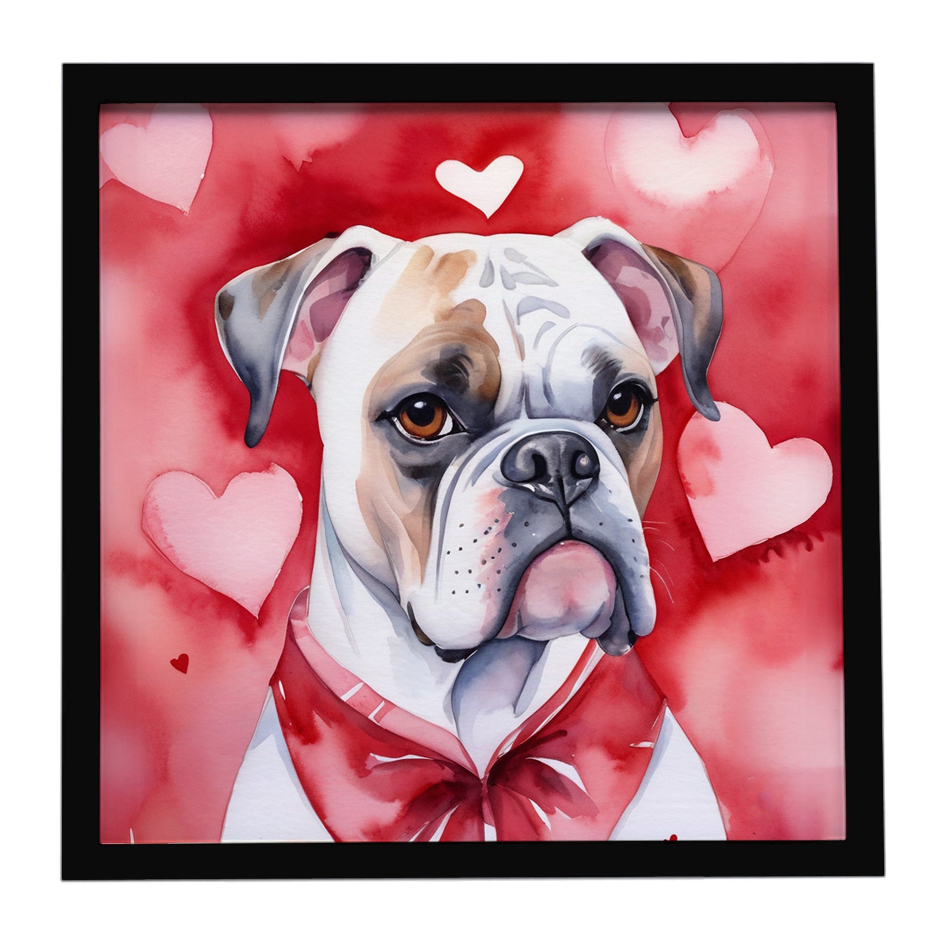 Buy this Boxer My Valentine Framed Metal Print