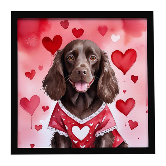 Buy this Boykin Spaniel My Valentine Framed Metal Print