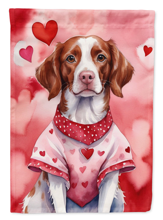 Buy this Brittany Spaniel My Valentine Garden Flag