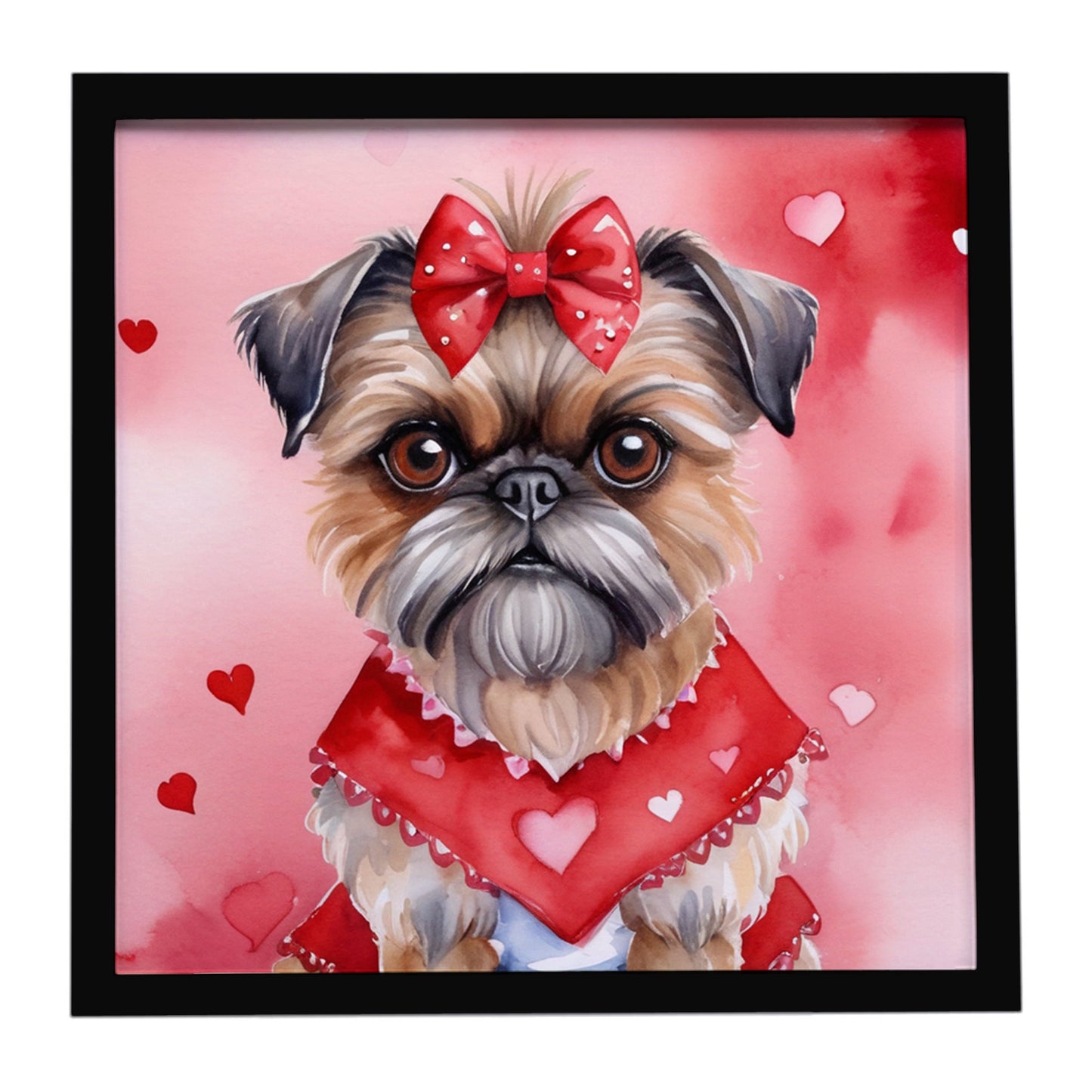 Buy this Brussels Griffon My Valentine Framed Metal Print