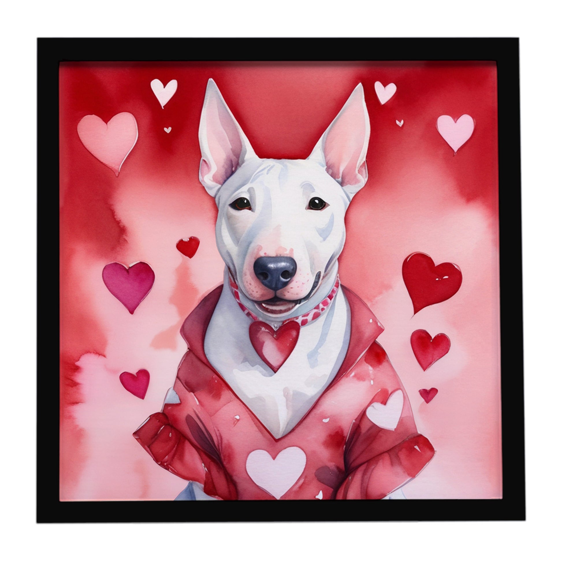 Buy this Bull Terrier My Valentine Framed Metal Print