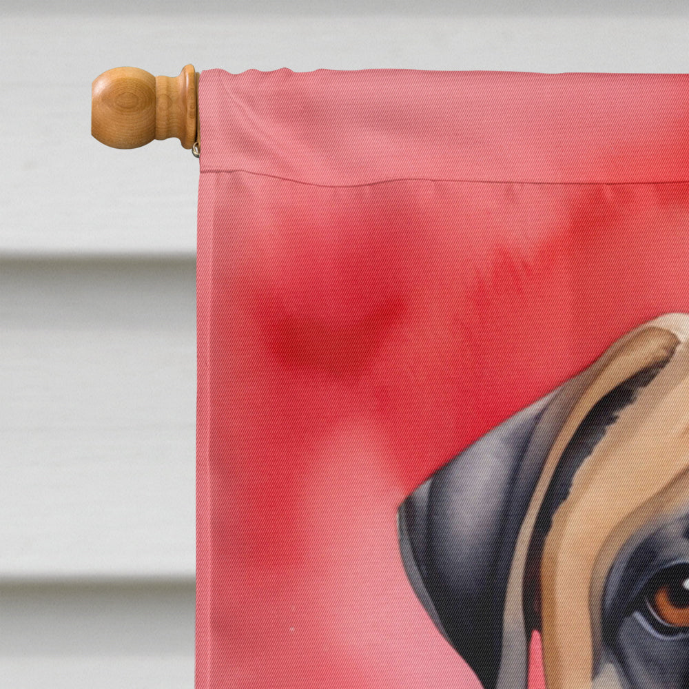 Bullmastiff My Valentine House Flag