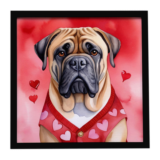 Buy this Bullmastiff My Valentine Framed Metal Print