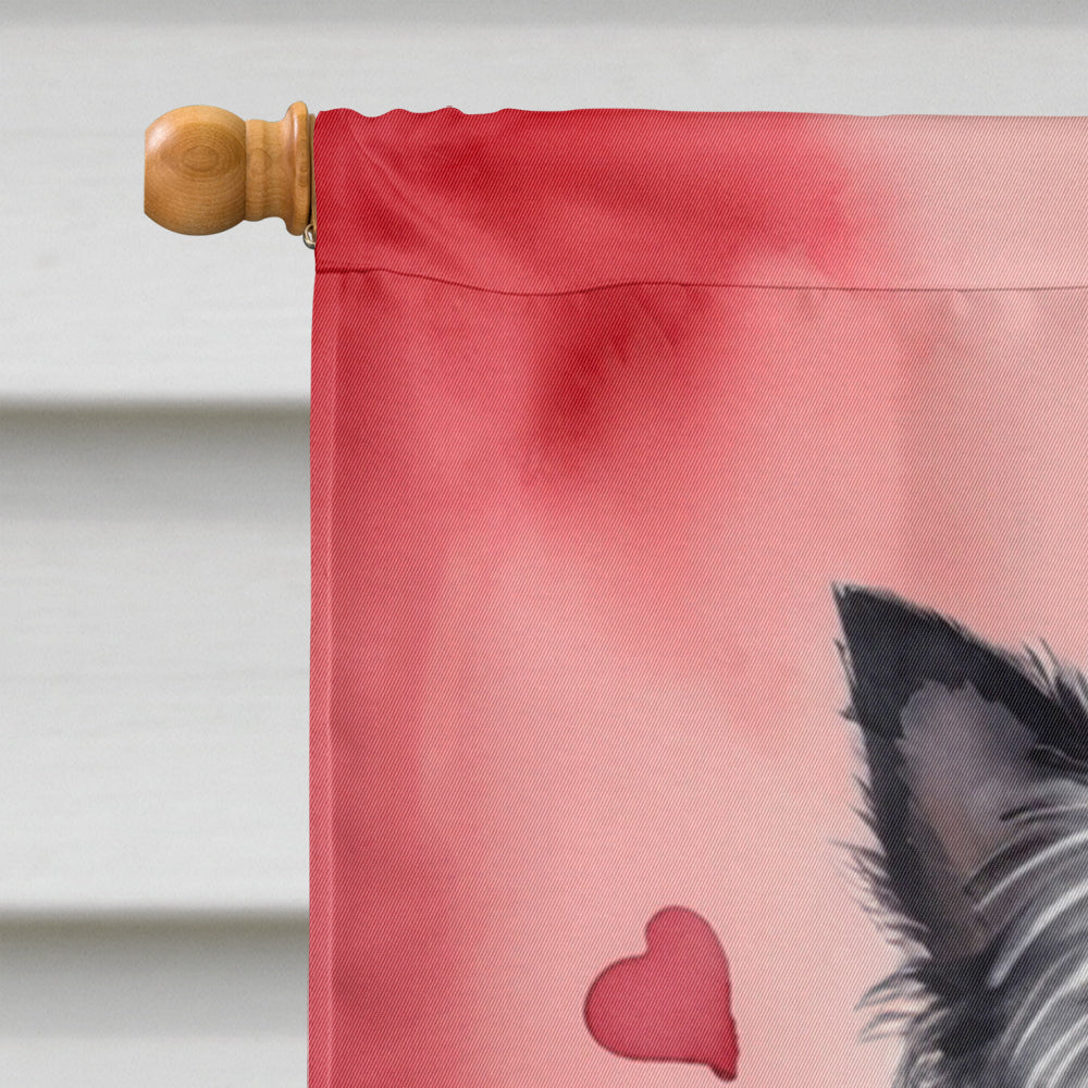 Cairn Terrier My Valentine House Flag