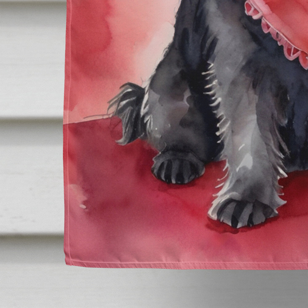 Cairn Terrier My Valentine House Flag