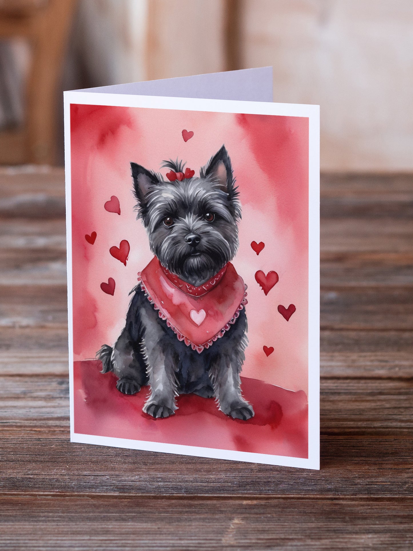 Cairn Terrier My Valentine Greeting Cards Pack of 8