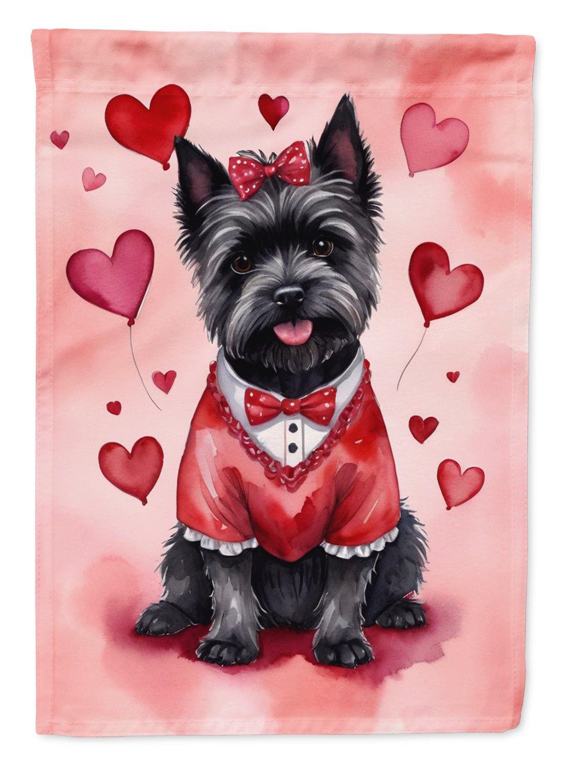 Buy this Cairn Terrier My Valentine House Flag