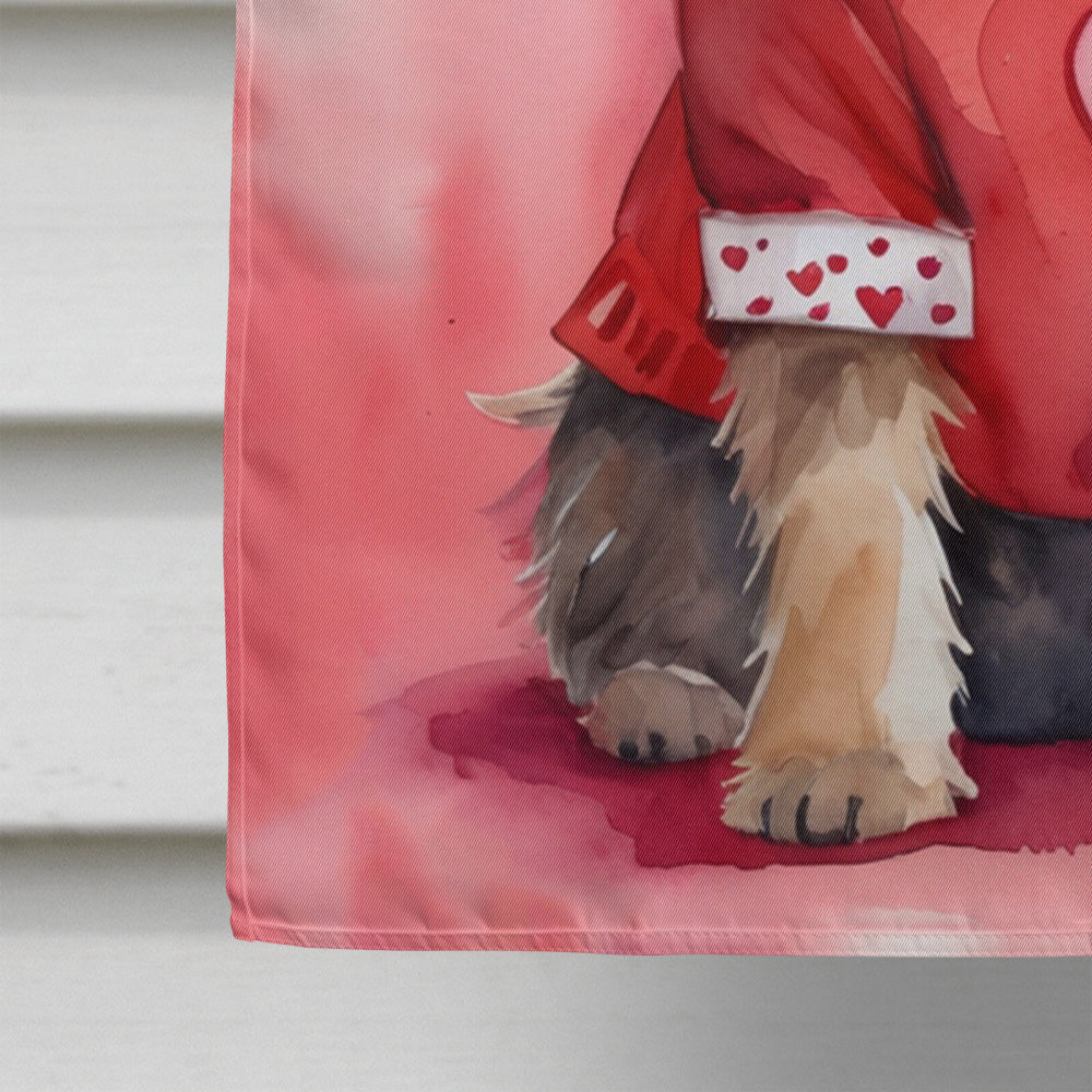 Cairn Terrier My Valentine House Flag