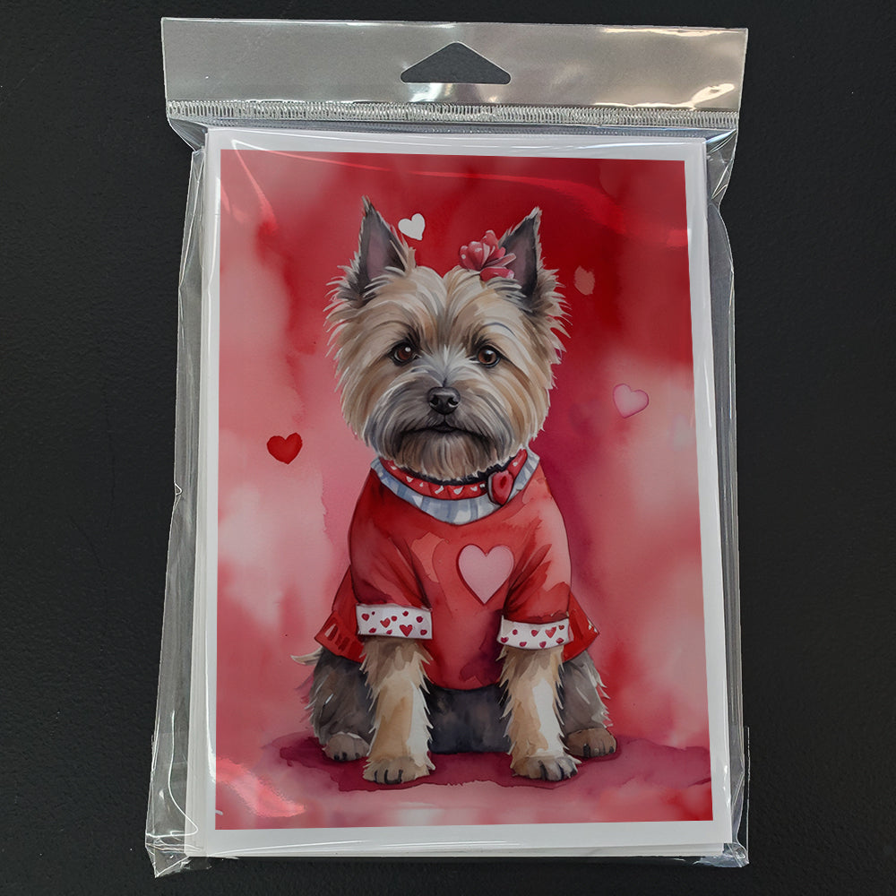 Cairn Terrier My Valentine Greeting Cards Pack of 8