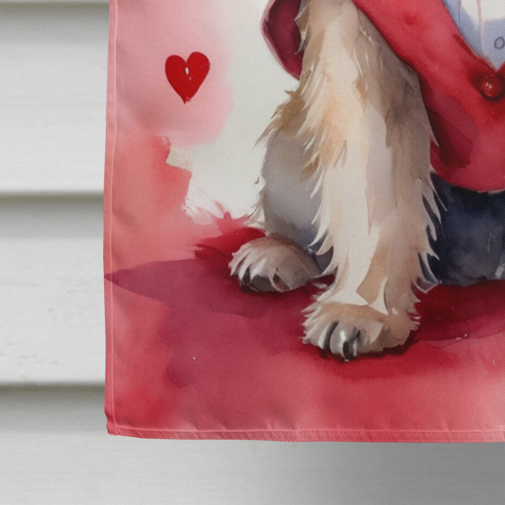 Cairn Terrier My Valentine House Flag