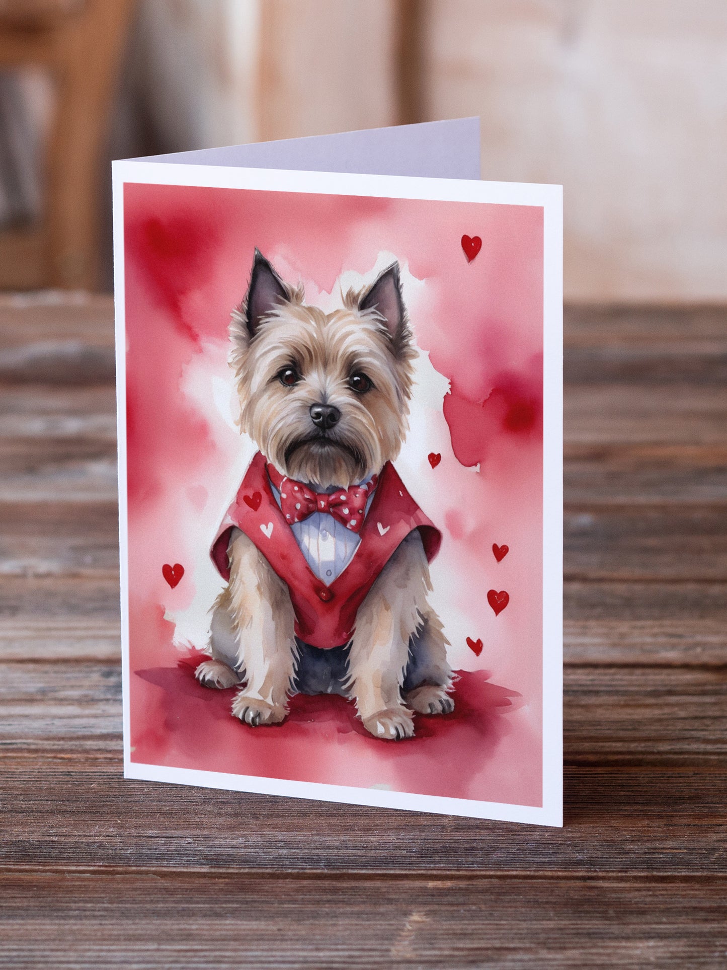 Cairn Terrier My Valentine Greeting Cards Pack of 8