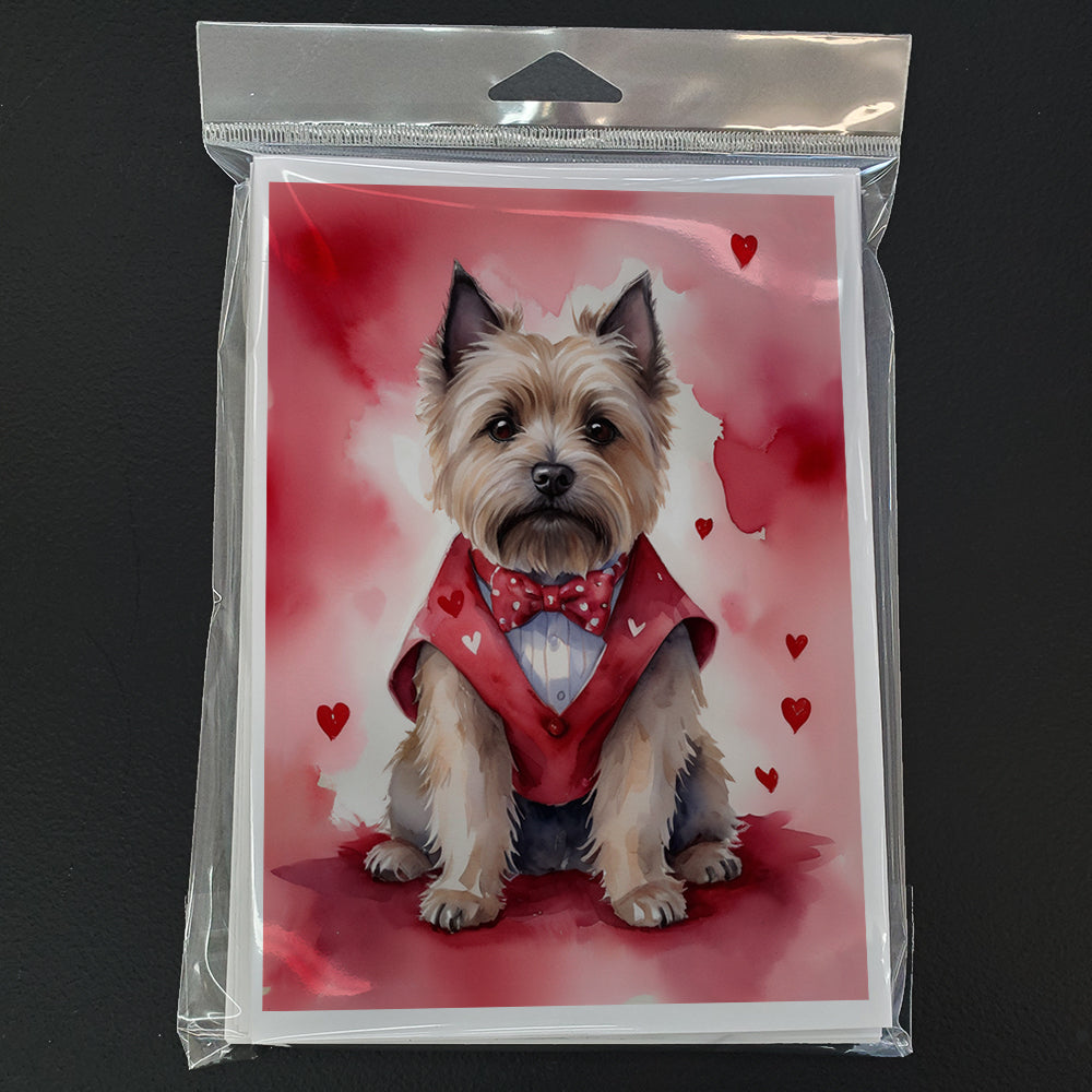 Cairn Terrier My Valentine Greeting Cards Pack of 8