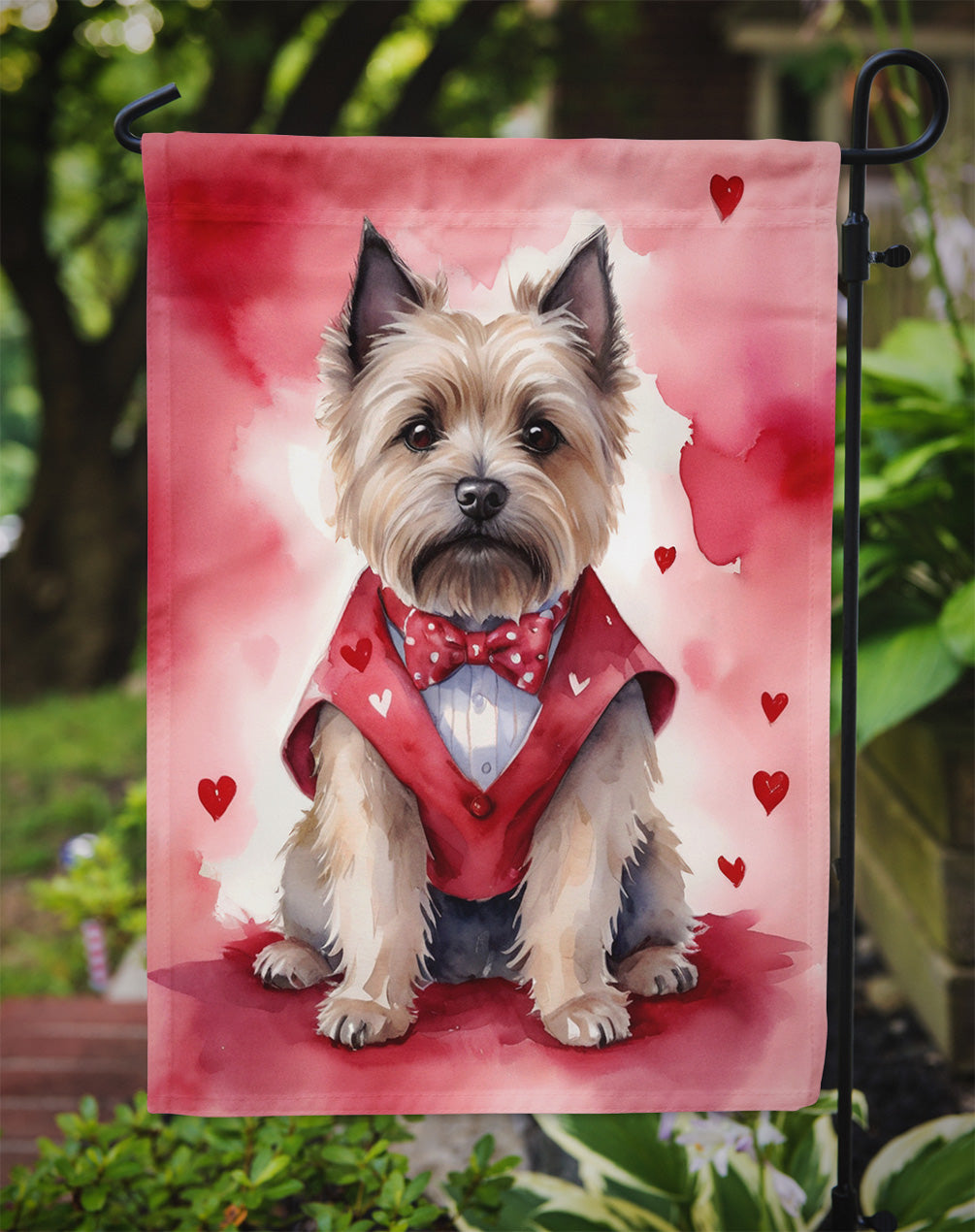 Cairn Terrier My Valentine Garden Flag