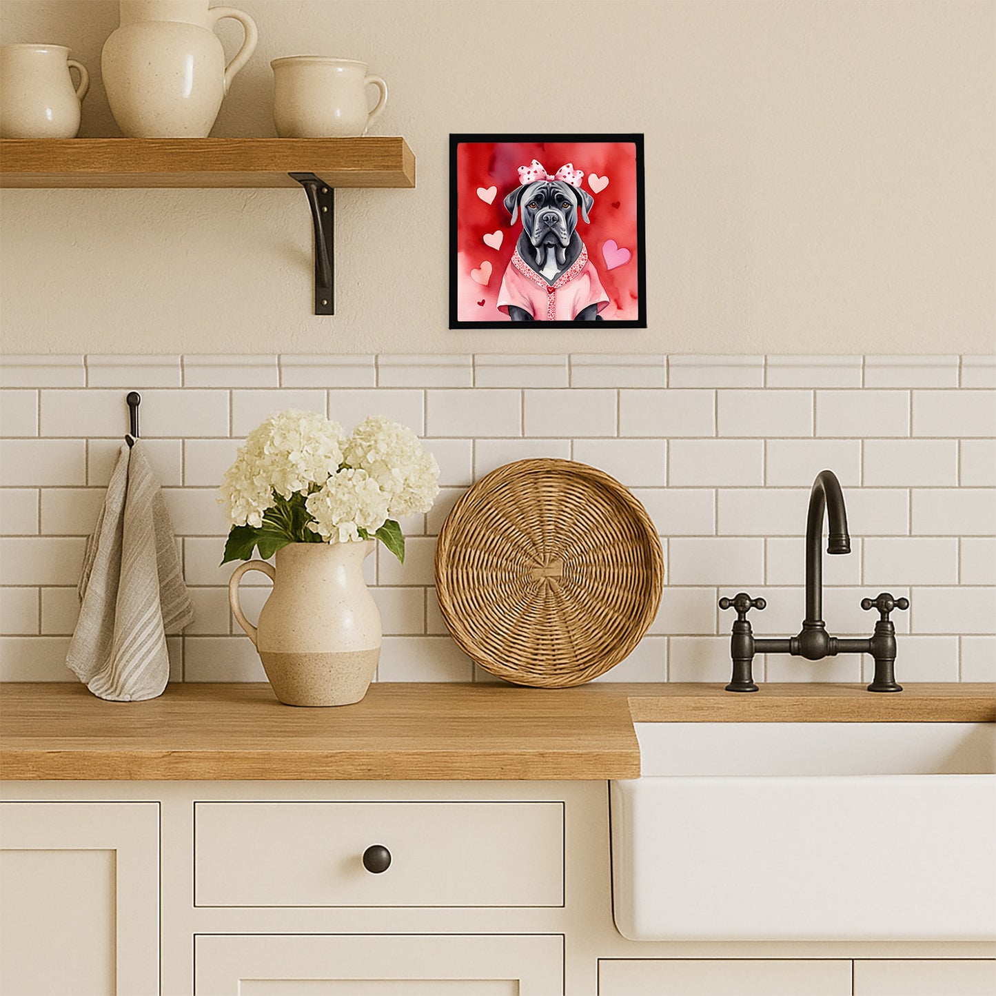 Cane Corso My Valentine Framed Metal Print
