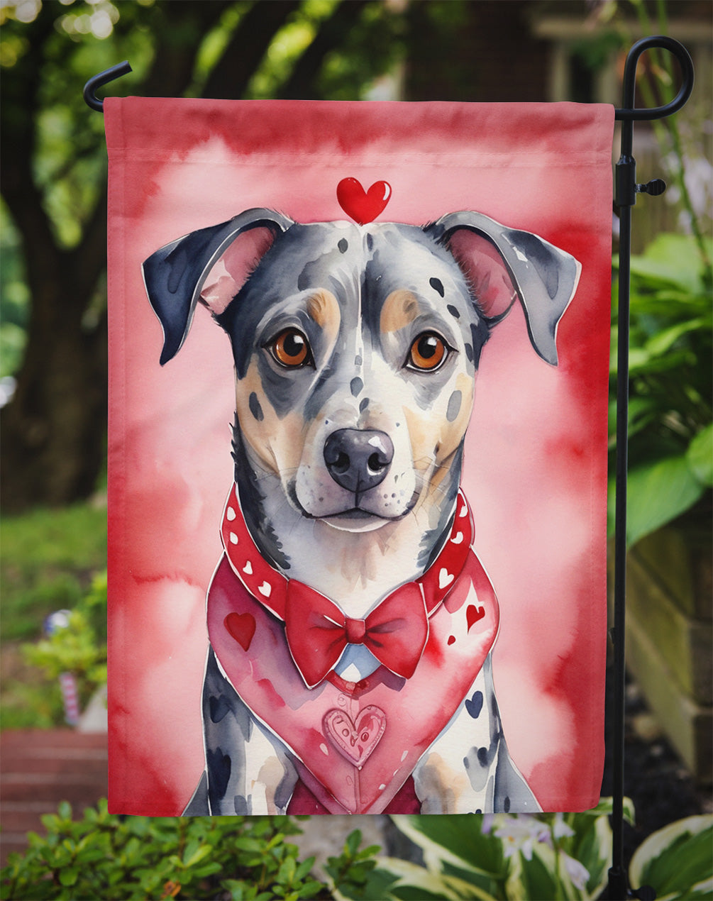 Catahoula My Valentine Garden Flag