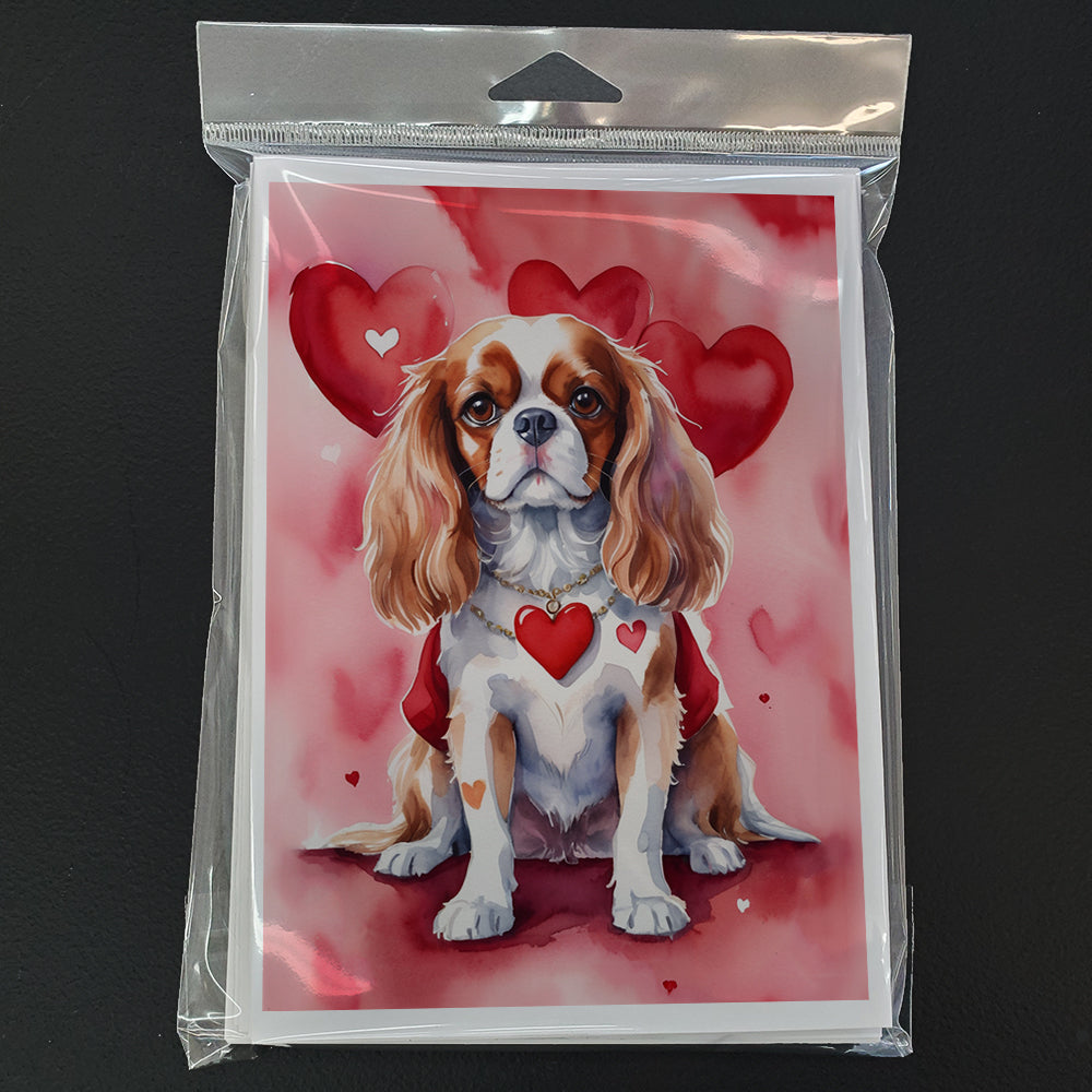 Cavalier Spaniel My Valentine Greeting Cards Pack of 8