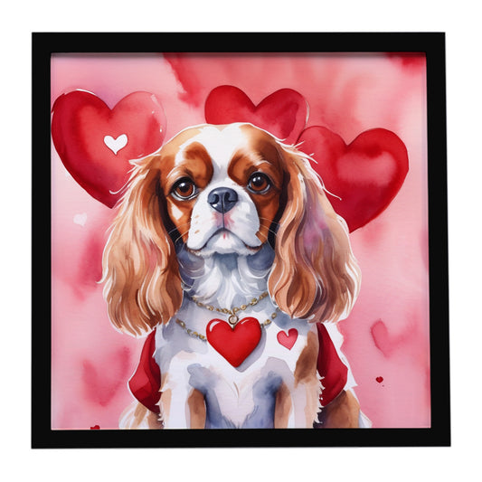Buy this Cavalier Spaniel My Valentine Framed Metal Print