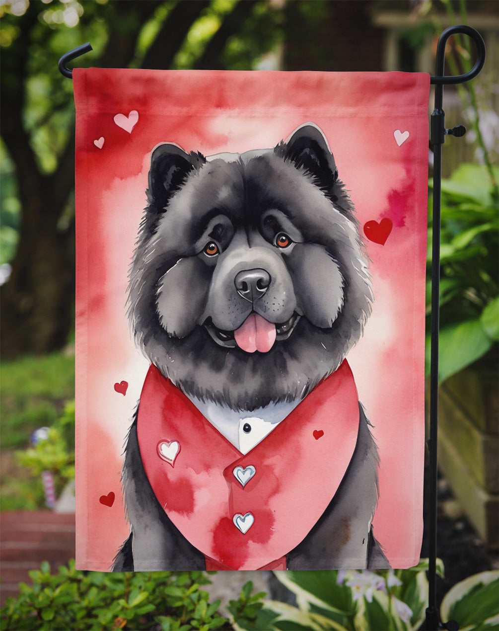 Chow Chow My Valentine Garden Flag