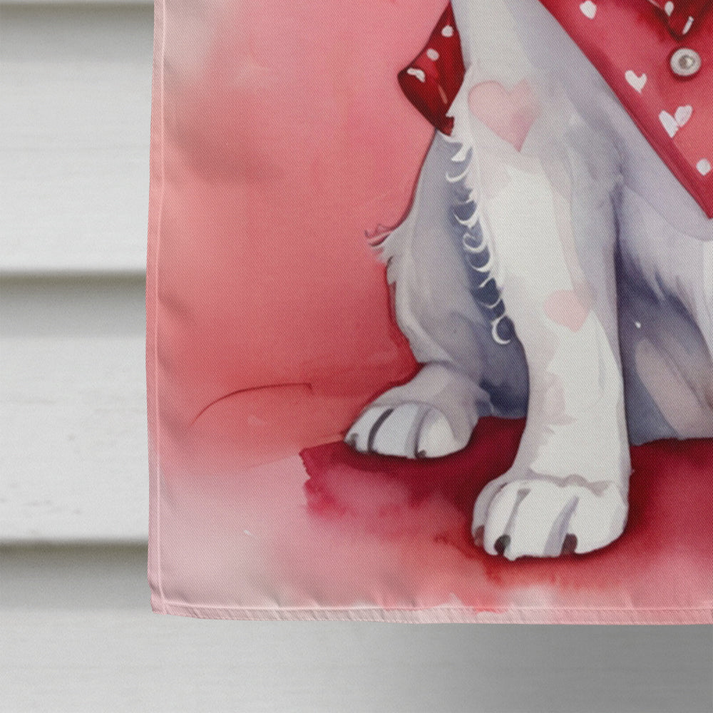 Clumber Spaniel My Valentine House Flag