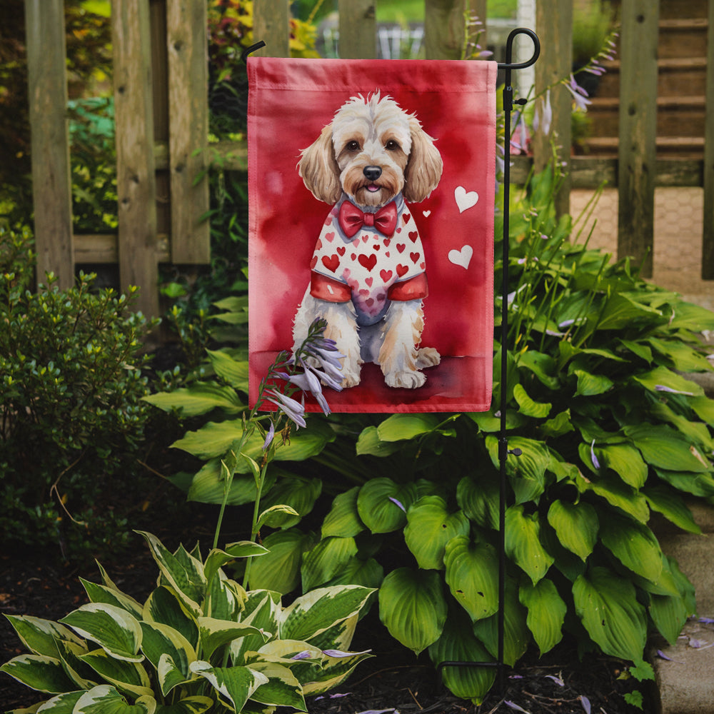 Cockapoo My Valentine Garden Flag