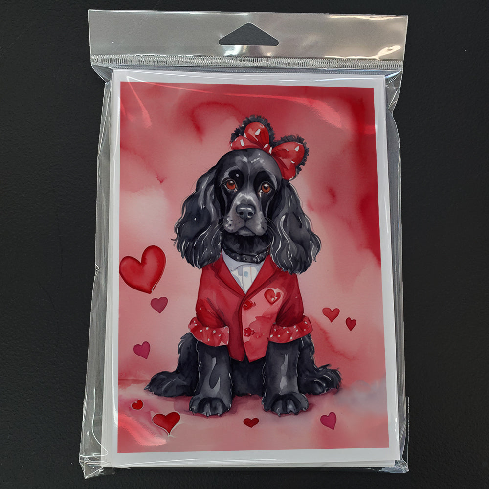 Cocker Spaniel My Valentine Greeting Cards Pack of 8