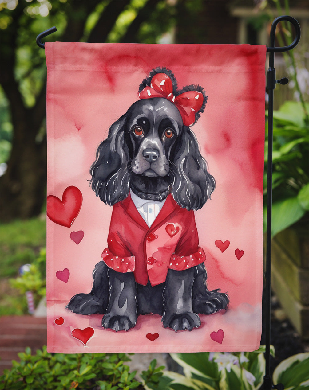 Cocker Spaniel My Valentine Garden Flag