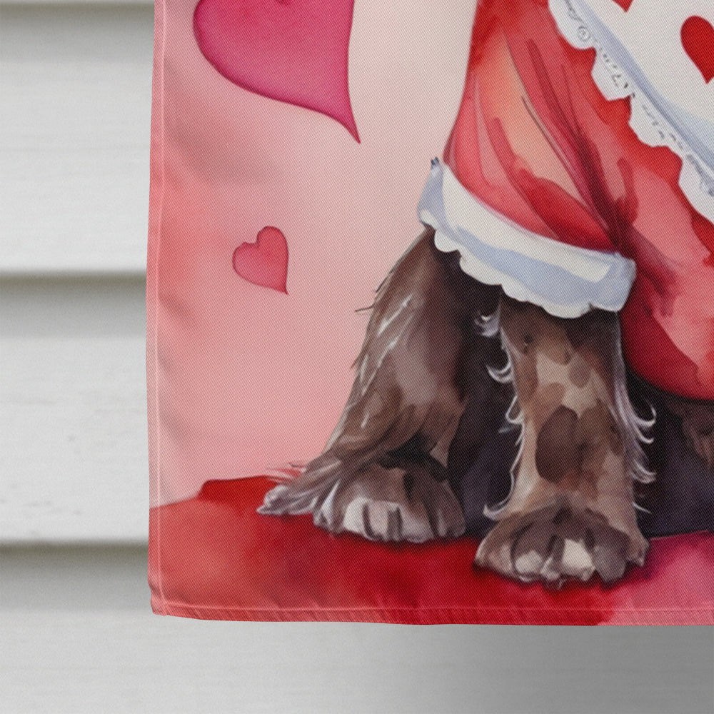 Cocker Spaniel My Valentine House Flag