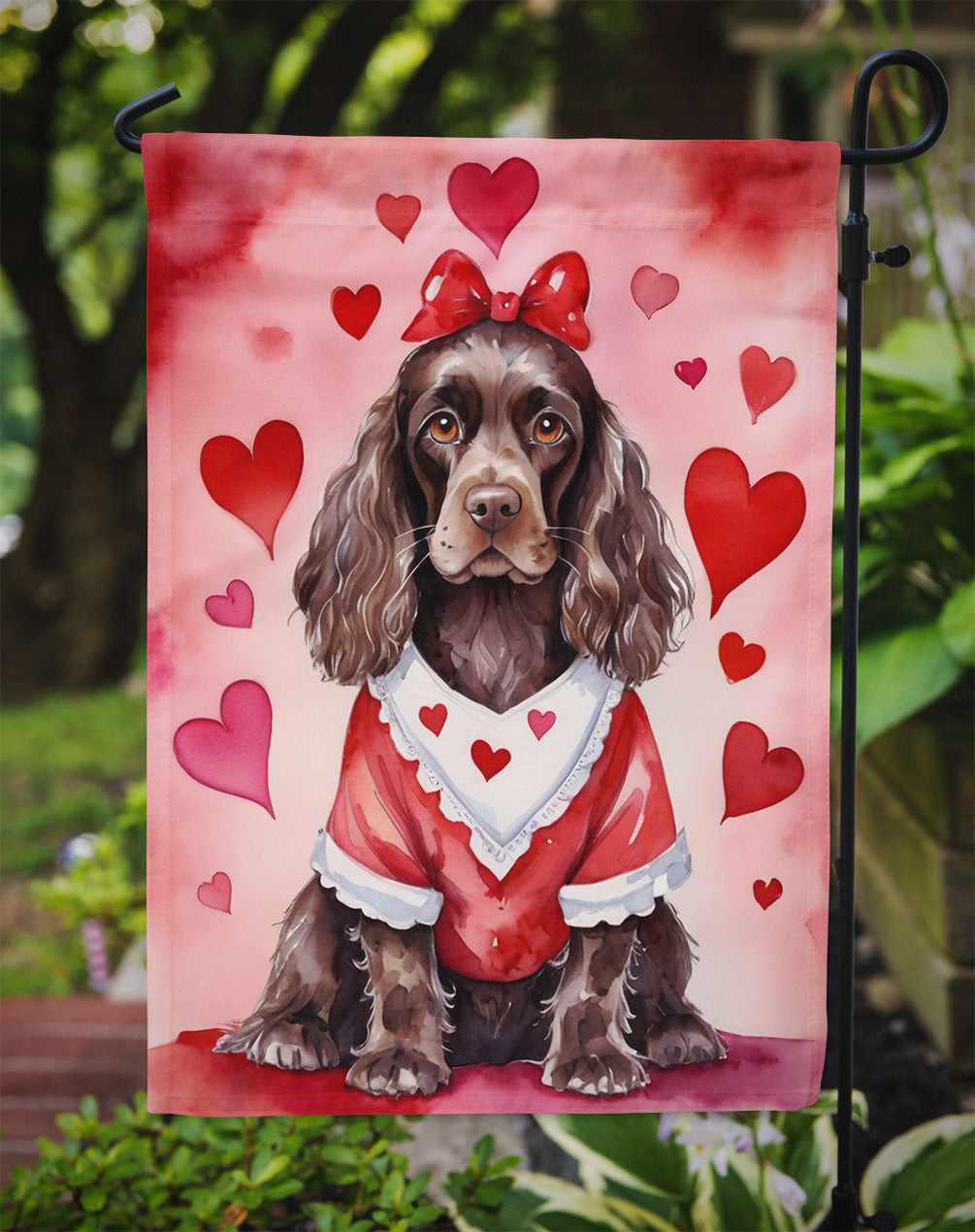 Cocker Spaniel My Valentine Garden Flag