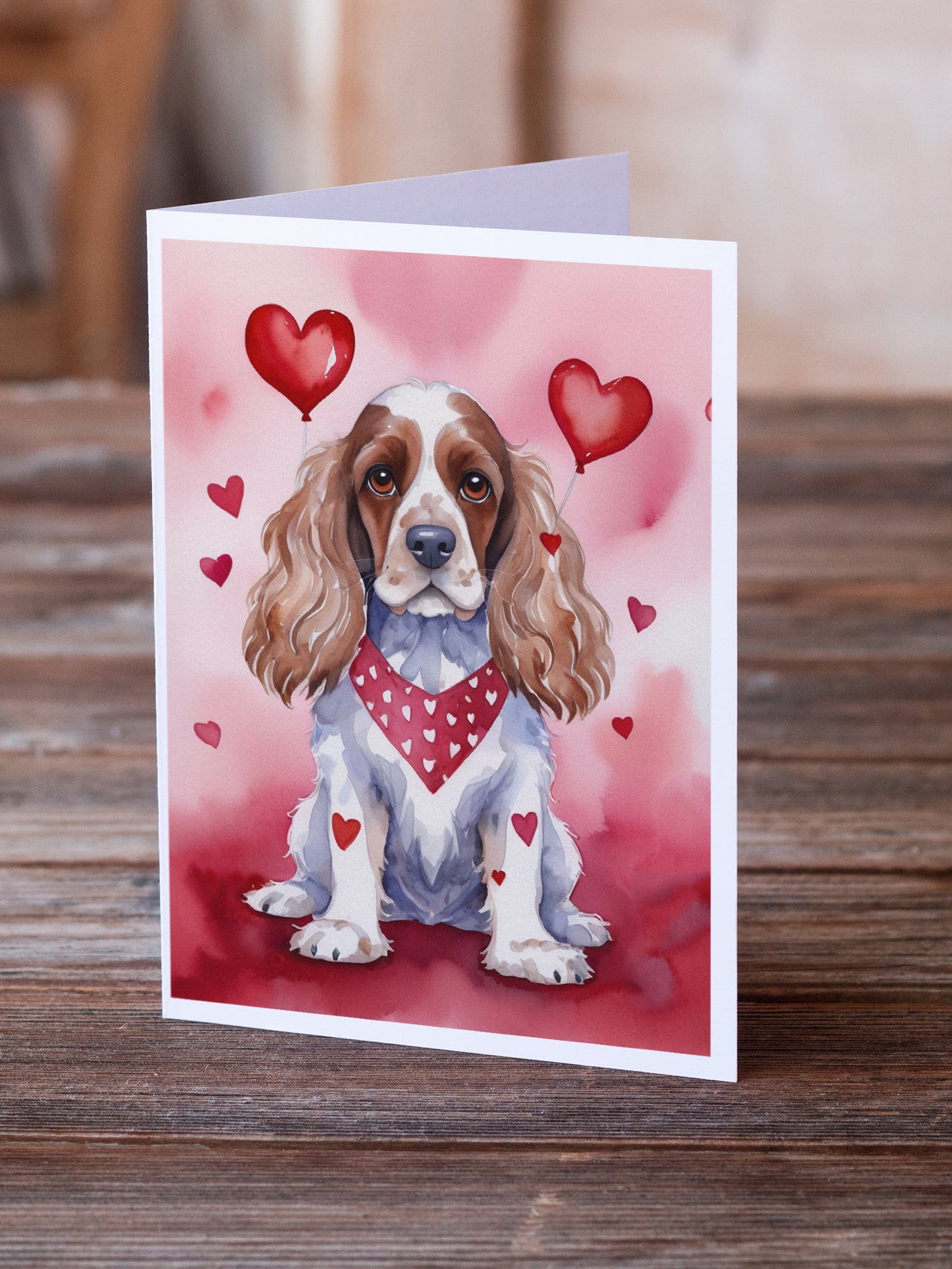 Cocker Spaniel My Valentine Greeting Cards Pack of 8