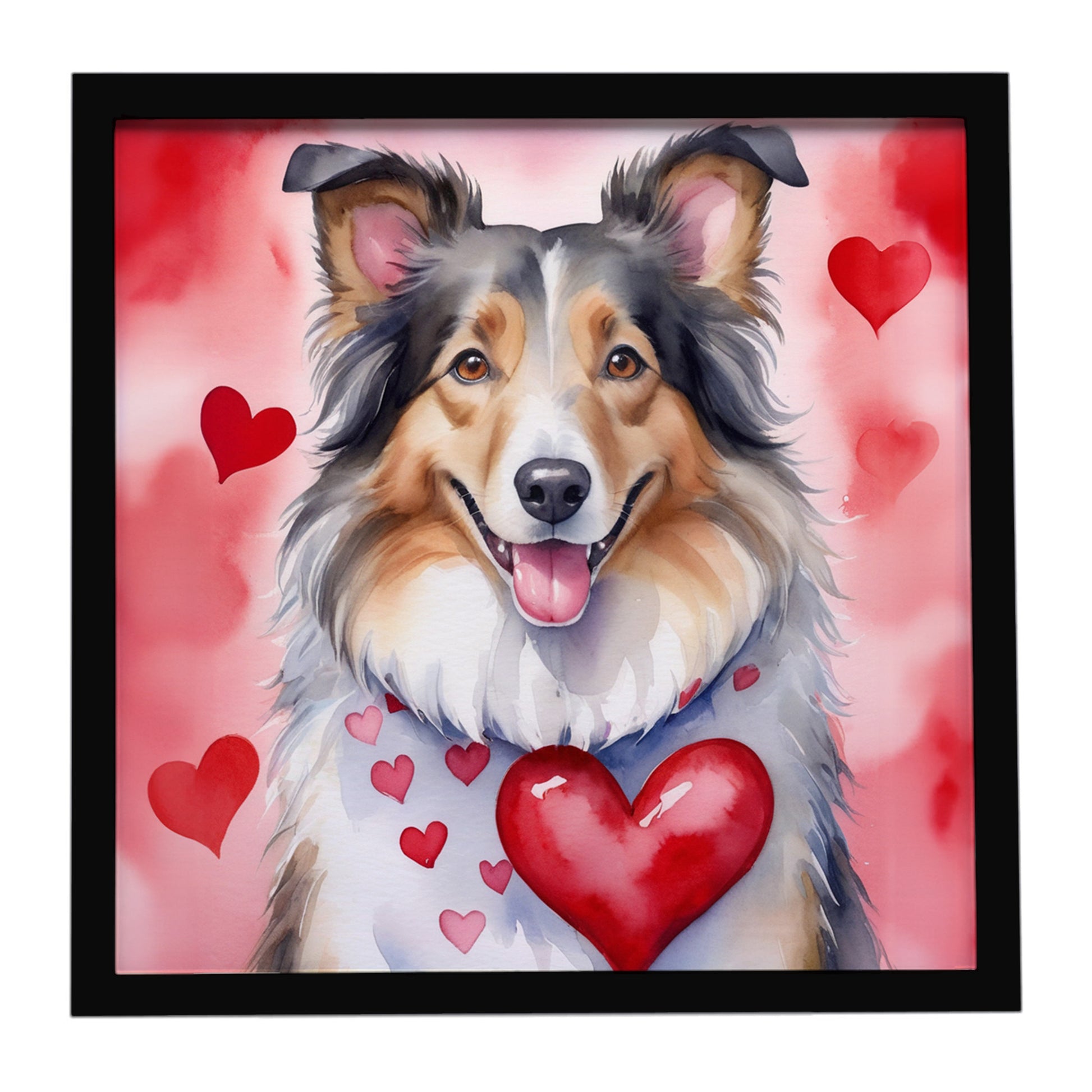 Buy this Collie My Valentine Framed Metal Print