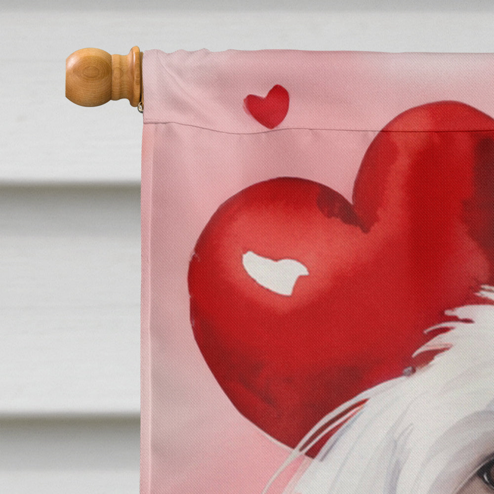 Coton de Tulear My Valentine House Flag